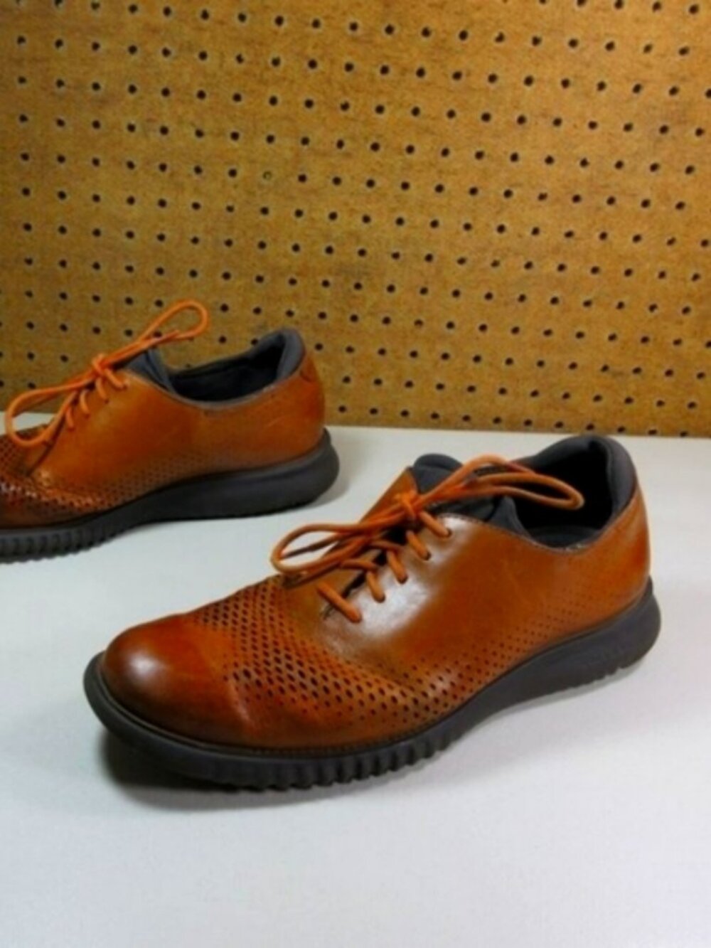 Cole Haan mens brown ZeroGrand Laser wingtip oxfords 10.5 M c25351